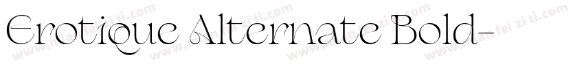 Erotique Alternate Bold字体转换